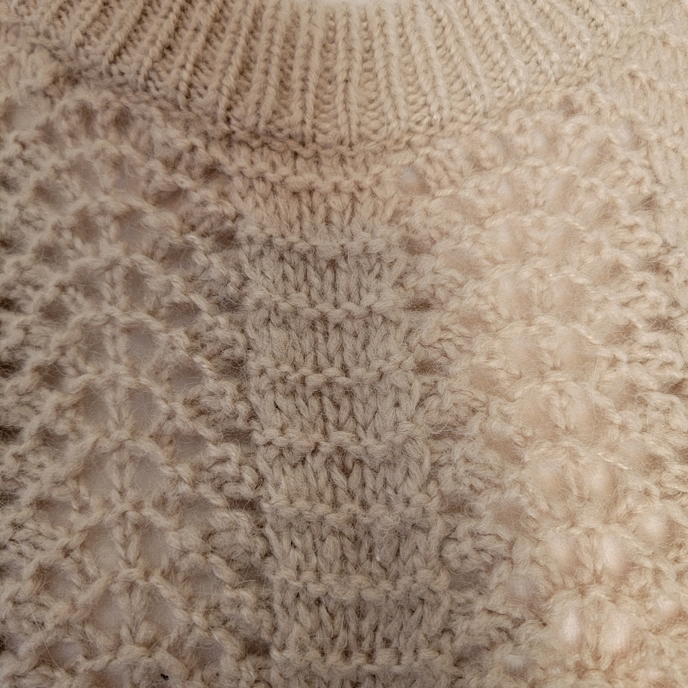Madewell Beige Open-Knit Crewneck Sweater - Picture 3 of 10